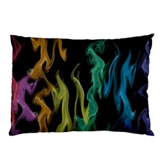 Smoke Rainbow Colors Colorful Fire Pillow Case (two Sides) by Pakrebo