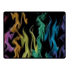 Smoke Rainbow Colors Colorful Fire Double Sided Fleece Blanket (small)  by Pakrebo