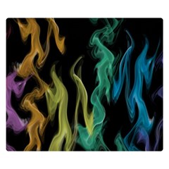 Smoke Rainbow Colors Colorful Fire Double Sided Flano Blanket (small)  by Pakrebo