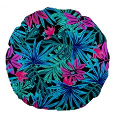 Leaves  Large 18  Premium Flano Round Cushions