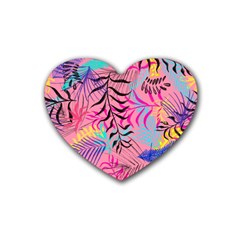 Leaves Heart Coaster (4 Pack)  by Sobalvarro