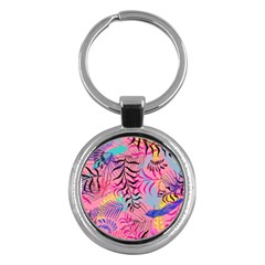 Leaves Key Chain (round)