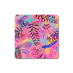 Leaves Square Magnet