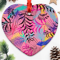 Leaves Heart Ornament (two Sides) by Sobalvarro