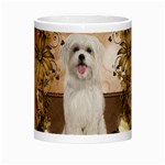 Cute Maltese Puppy With Flowers Morph Mugs Center