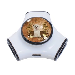 Cute Maltese Puppy With Flowers 3-port Usb Hub by FantasyWorld7