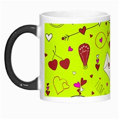 Valentin s Day Love Hearts Pattern Red Pink Green Morph Mugs by EDDArt