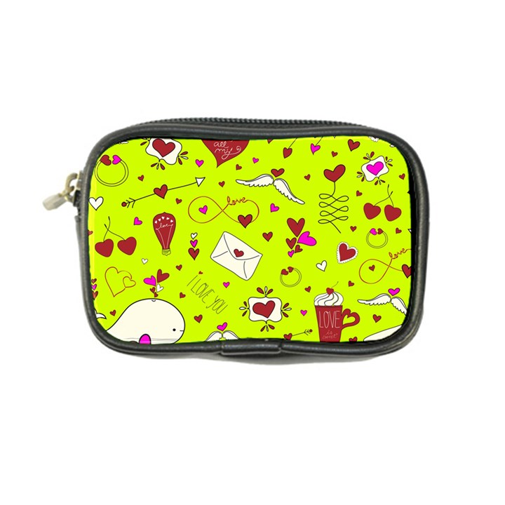 Valentin s Day Love Hearts Pattern Red Pink Green Coin Purse