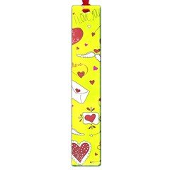 Valentin s Day Love Hearts Pattern Red Pink Green Large Book Marks by EDDArt