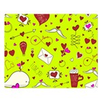 Valentin s Day Love Hearts Pattern Red Pink Green Double Sided Flano Blanket (Large)  80 x60  Blanket Front