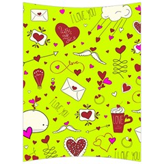 Valentin s Day Love Hearts Pattern Red Pink Green Back Support Cushion by EDDArt