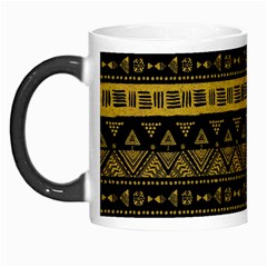 Native American Ornaments Watercolor Pattern Black Gold Morph Mugs by EDDArt