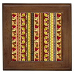 Traditional Africa Border Wallpaper Pattern Colored 4 Framed Tiles by EDDArt