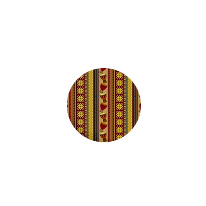 Traditional Africa Border Wallpaper Pattern Colored 4 1  Mini Magnets