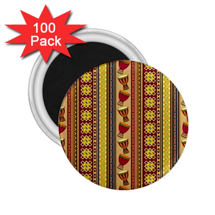 Traditional Africa Border Wallpaper Pattern Colored 4 2.25  Magnets (100 pack) 