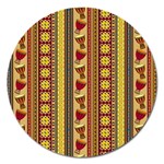 Traditional Africa Border Wallpaper Pattern Colored 4 Magnet 5  (Round) Front