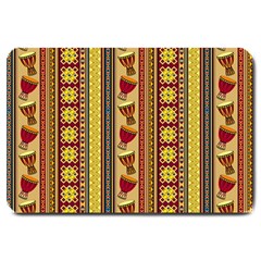 Traditional Africa Border Wallpaper Pattern Colored 4 Large Doormat  by EDDArt