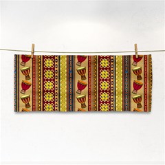 Traditional Africa Border Wallpaper Pattern Colored 4 Hand Towel by EDDArt