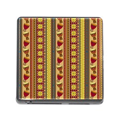 Traditional Africa Border Wallpaper Pattern Colored 4 Memory Card Reader (square 5 Slot) by EDDArt