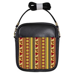 Traditional Africa Border Wallpaper Pattern Colored 4 Girls Sling Bag by EDDArt