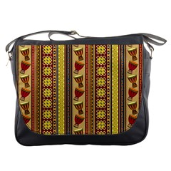 Traditional Africa Border Wallpaper Pattern Colored 4 Messenger Bag by EDDArt