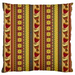 Traditional Africa Border Wallpaper Pattern Colored 4 Large Flano Cushion Case (Two Sides) Front