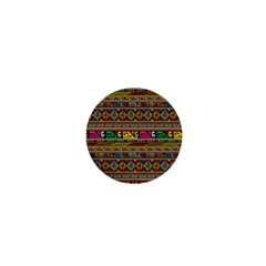 Traditional Africa Border Wallpaper Pattern Colored 1  Mini Buttons by EDDArt