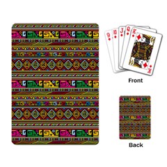 Traditional Africa Border Wallpaper Pattern Colored Playing Cards Single Design (rectangle) by EDDArt