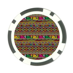 Traditional Africa Border Wallpaper Pattern Colored Poker Chip Card Guard by EDDArt