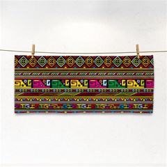 Traditional Africa Border Wallpaper Pattern Colored Hand Towel by EDDArt