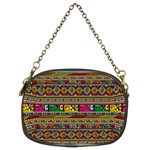 Traditional Africa Border Wallpaper Pattern Colored Chain Purse (Two Sides) Front