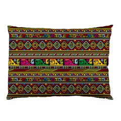 Traditional Africa Border Wallpaper Pattern Colored Pillow Case by EDDArt