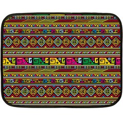 Traditional Africa Border Wallpaper Pattern Colored Fleece Blanket (mini) by EDDArt