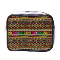 Traditional Africa Border Wallpaper Pattern Colored Mini Toiletries Bag (one Side) by EDDArt