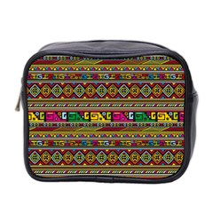 Traditional Africa Border Wallpaper Pattern Colored Mini Toiletries Bag (two Sides) by EDDArt