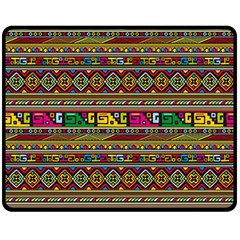 Traditional Africa Border Wallpaper Pattern Colored Fleece Blanket (medium)  by EDDArt