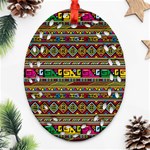 Traditional Africa Border Wallpaper Pattern Colored Oval Filigree Ornament (Two Sides) Front