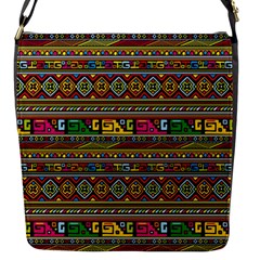 Traditional Africa Border Wallpaper Pattern Colored Flap Closure Messenger Bag (s) by EDDArt