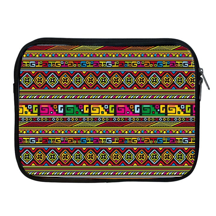 Traditional Africa Border Wallpaper Pattern Colored Apple iPad 2/3/4 Zipper Cases