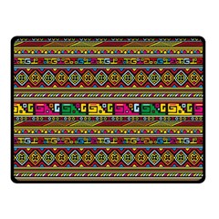 Traditional Africa Border Wallpaper Pattern Colored Double Sided Fleece Blanket (small)  by EDDArt