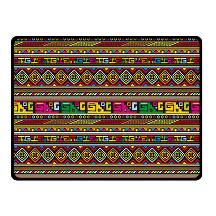 Traditional Africa Border Wallpaper Pattern Colored Double Sided Fleece Blanket (Small) 