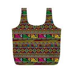 Traditional Africa Border Wallpaper Pattern Colored Full Print Recycle Bag (m) by EDDArt