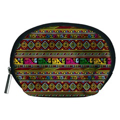 Traditional Africa Border Wallpaper Pattern Colored Accessory Pouch (medium) by EDDArt