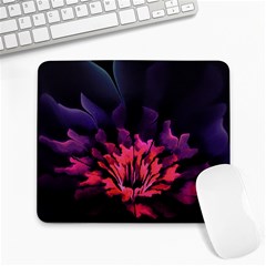 Floral Pink Fractal Painting Large Mousepads by Pakrebo