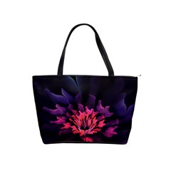 Floral Pink Fractal Painting Classic Shoulder Handbag by Pakrebo