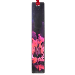 Floral Pink Fractal Painting Large Book Marks by Pakrebo