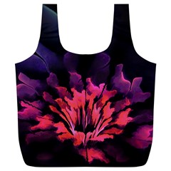 Floral Pink Fractal Painting Full Print Recycle Bag (xl) by Pakrebo