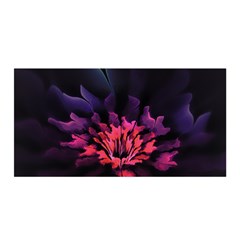 Floral Pink Fractal Painting Satin Wrap by Pakrebo