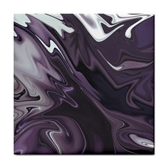 Purple Marble Digital Abstract Tile Coasters by Pakrebo