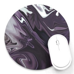 Purple Marble Digital Abstract Round Mousepads by Pakrebo